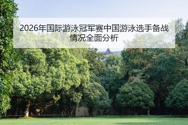 2026年国际游泳冠军赛中国游泳选手备战情况全面分析